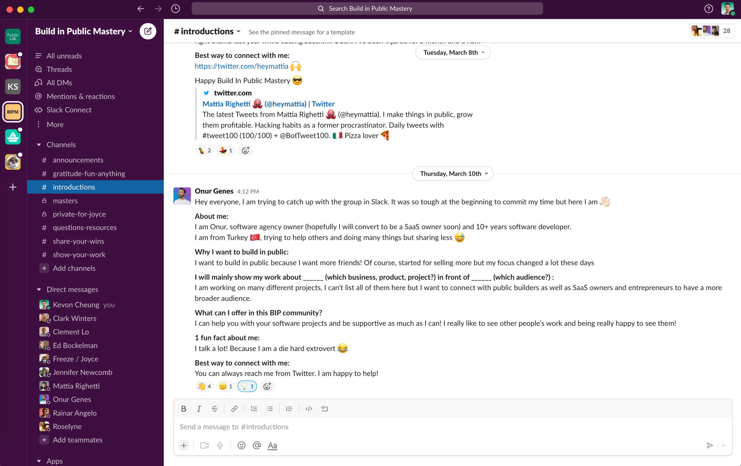 Course Slack Community